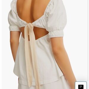 Free People Donnie Cotton Babydoll Top & Shorts Set XS